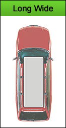 Long Wide roof boxes